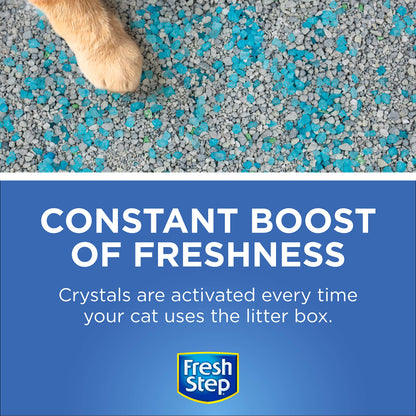 Fresh Step Cat Litter Crystals | Cat Litter Box Deodorizer Product for All Cats | Combats Cat Odors and Neutralizes Smells | Fresh Scent, Value Size 70 oz, 4.6X Larger Container (3 Count)